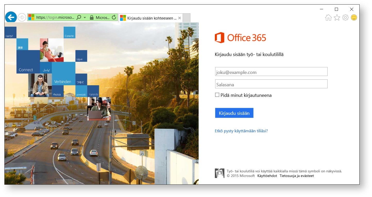 Kirjautuminen Office 365:een - Koulutuskeskus Salpaus